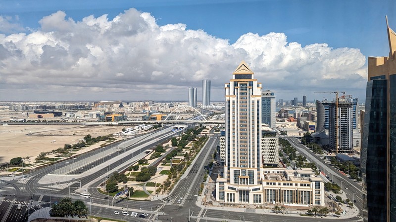 Vue sur Lusail depuis le 24e étage de la Burj Marina Tower