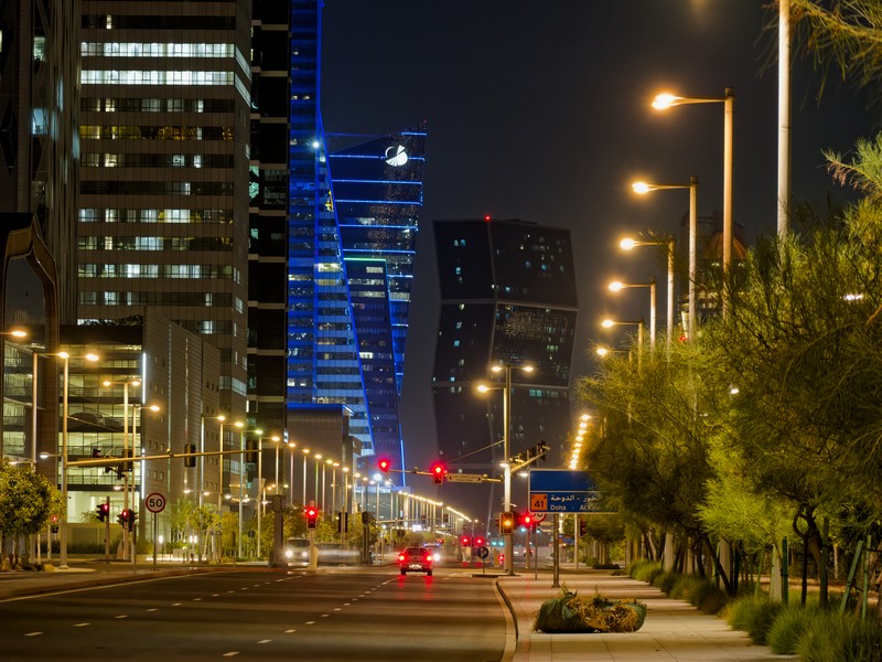 Rues désertes à Lusail