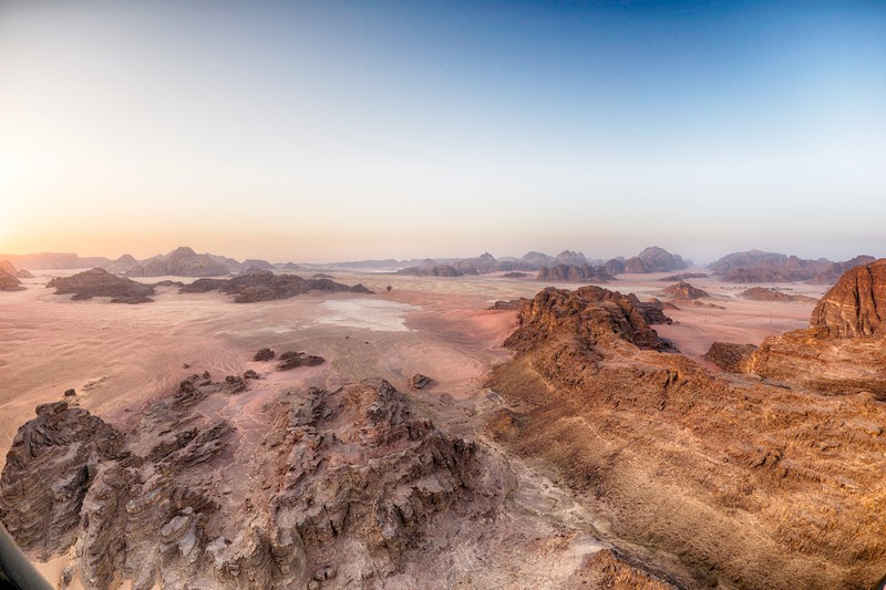 La Vallée des Couleurs vue depuis une montgolfière