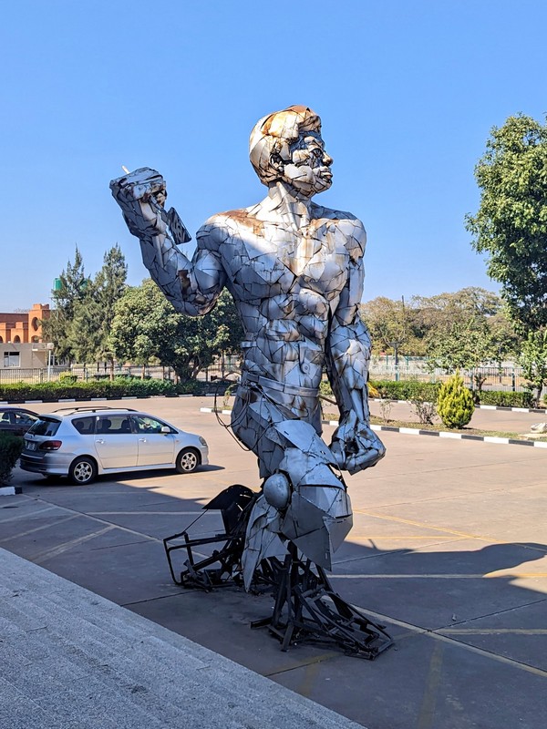 The Anti-Retroviral Man statue