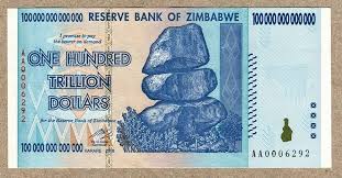 Billet de 100 000 milliards de dollars zimbabwéens